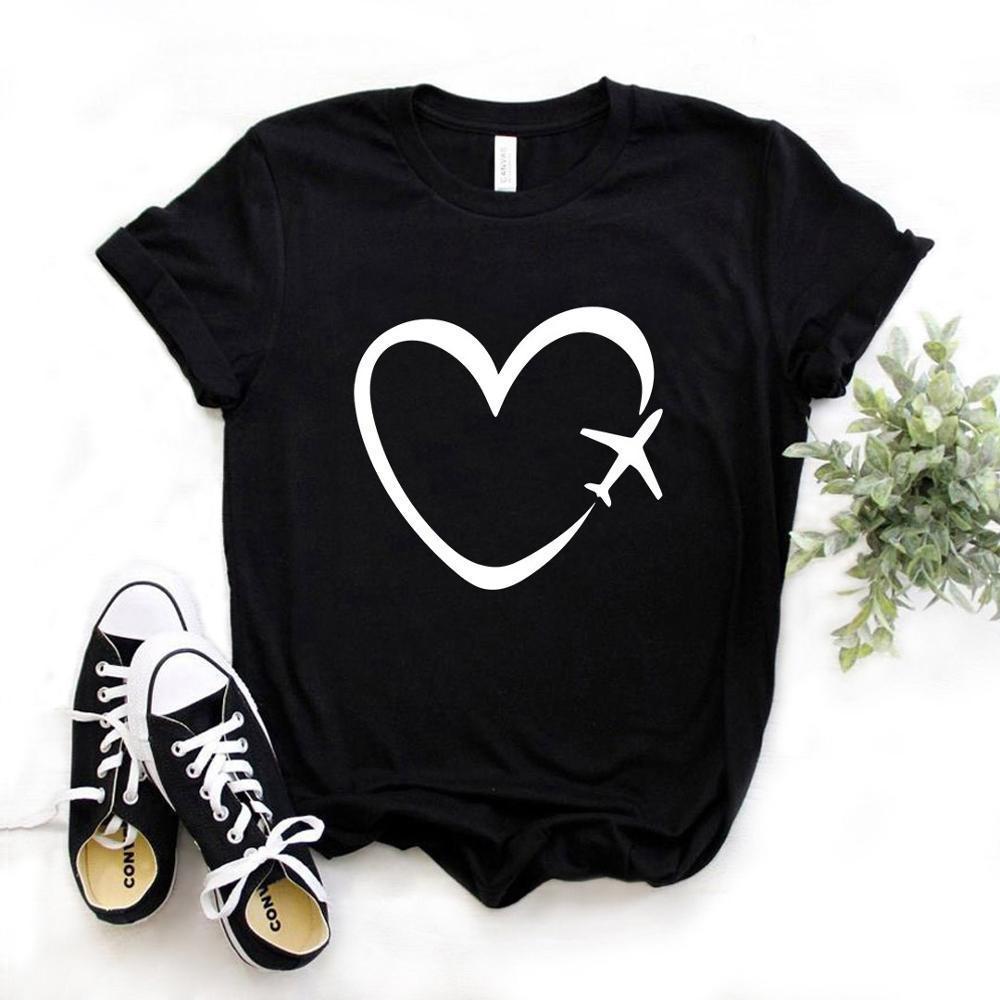 Title 8, Creative Space Heart Love Pattern Printed Top P...