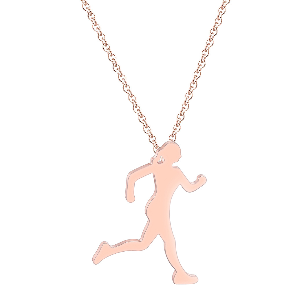 Animal Stainless Steel Horse Pendant Necklace Female Clavicle Chain