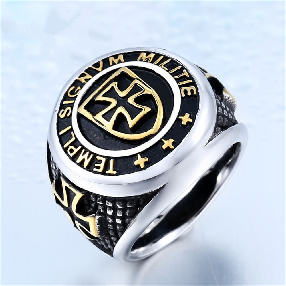 Retro Trend Cross Men'S Domineering Letter Ring