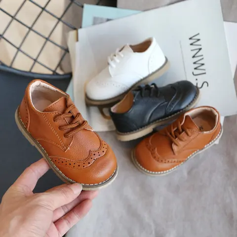 Boys Leather Shoes British Style Autumn New Children'S Baby
