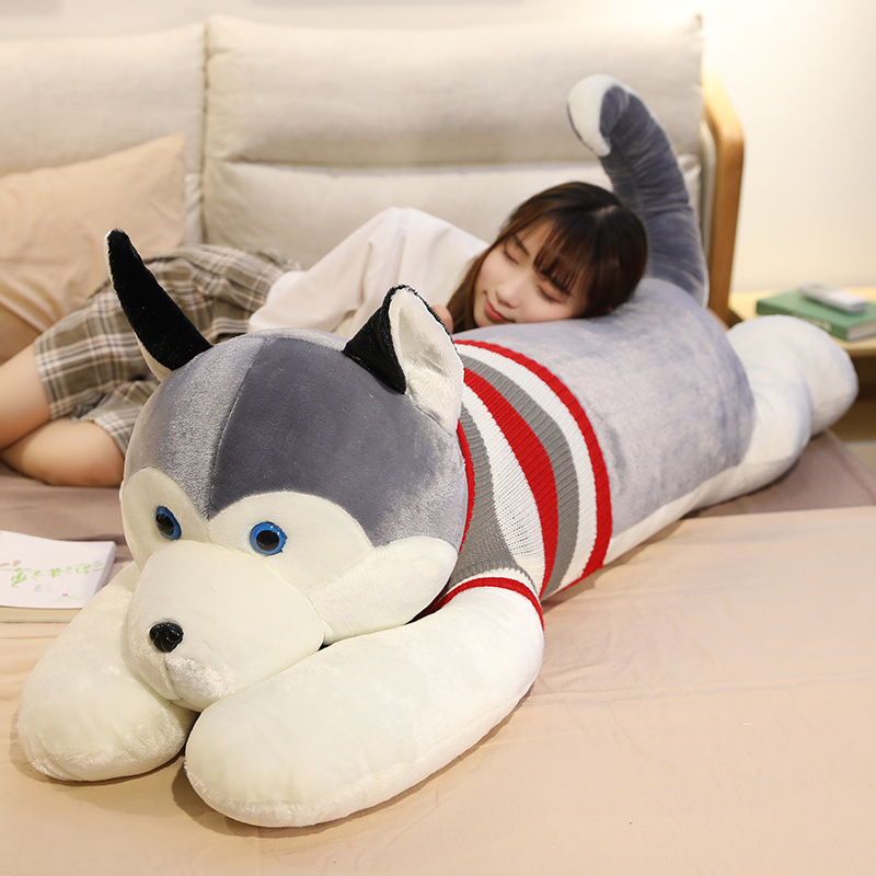 Cute Dog Bear Plush Toy Husky Erha Doll Sleeping Pillow Girl In Bed