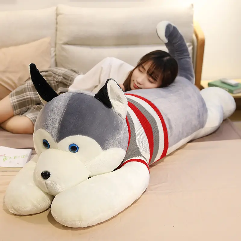 Cute Dog Bear Plush Toy Husky Erha Doll Sleeping Pillow Girl In Bed