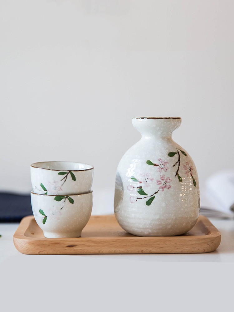 Wine Glass Set Household Ceramic Large-capacity Wine Utensils White Wine Glass Wine Sake Jug