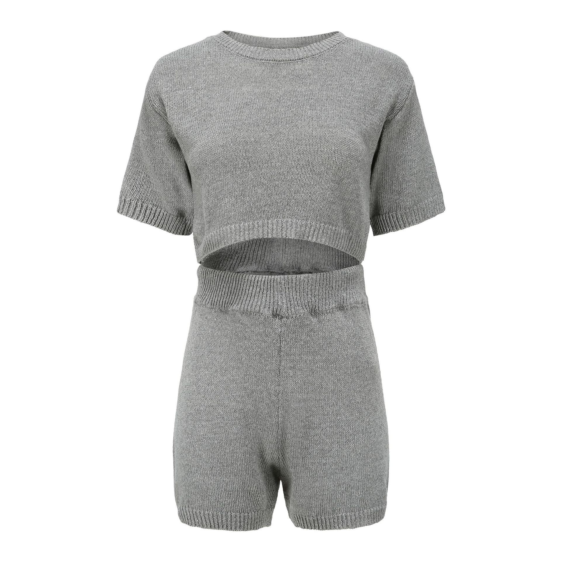 Two-piece Casual Sexy Road Navel Sweater Suit