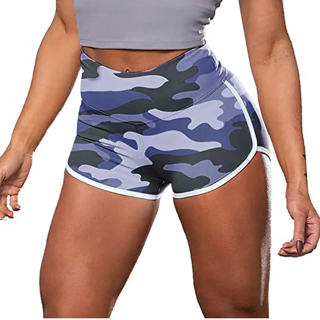 Ladies Camouflage Tie-Dye Print Hip-Up Fitness Casual
