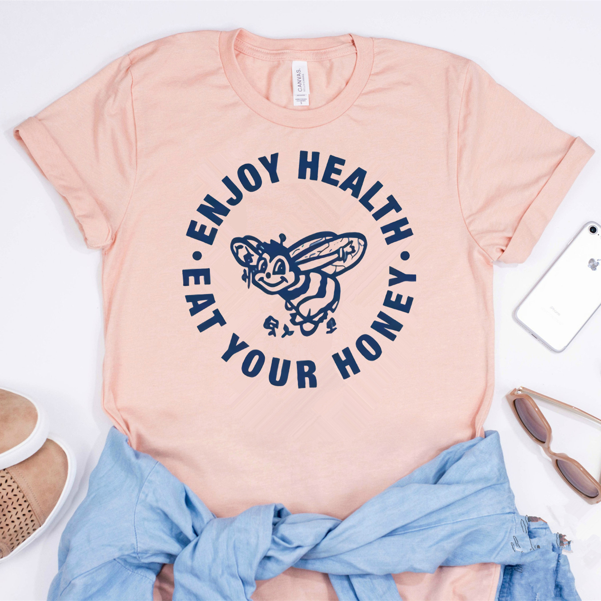 Title 6, Enjoy Healthy Letters Loose Short-sleeved Round...