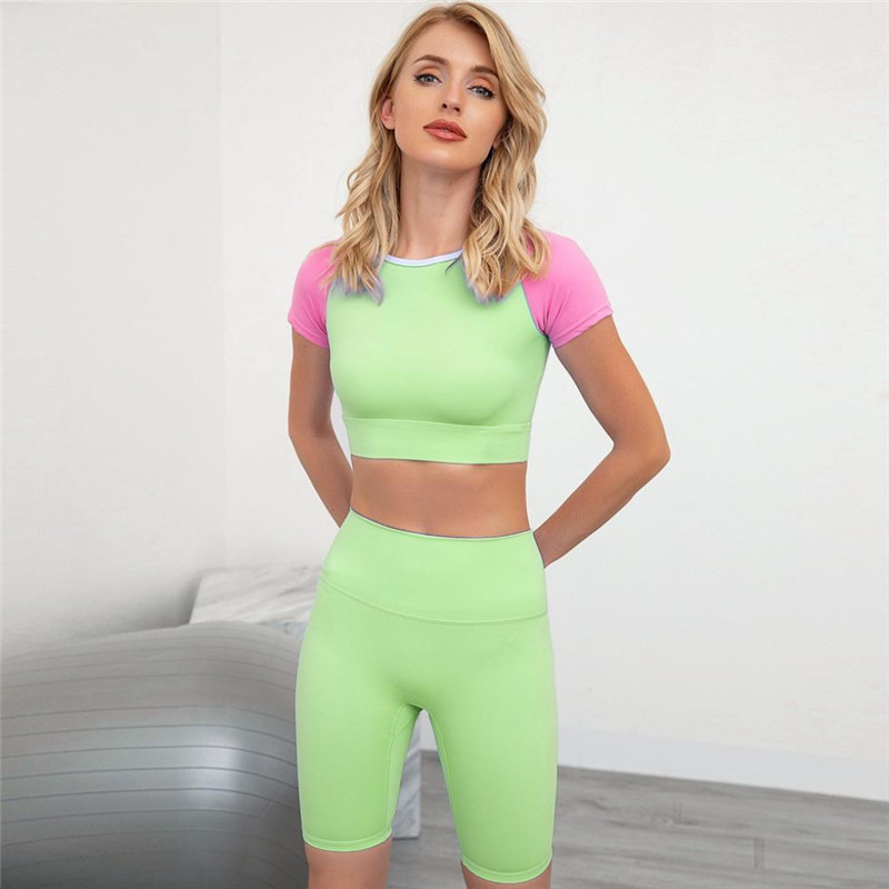 Ze Innovation Model Fitness Short Sleeve Shorts Into Joining