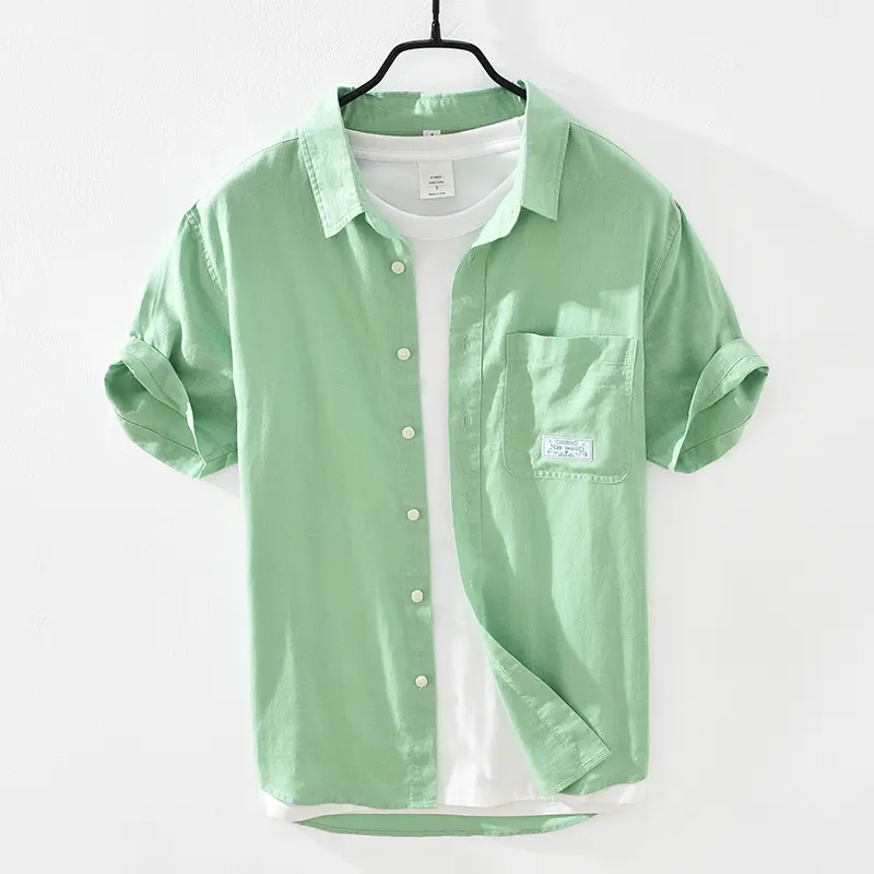 Men's Casual Cotton and Linen Shirts