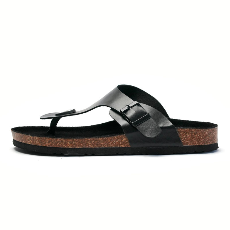 Multicolor Beach Student Casual Shoes Cork Slippers Black - Shop at LoveMi