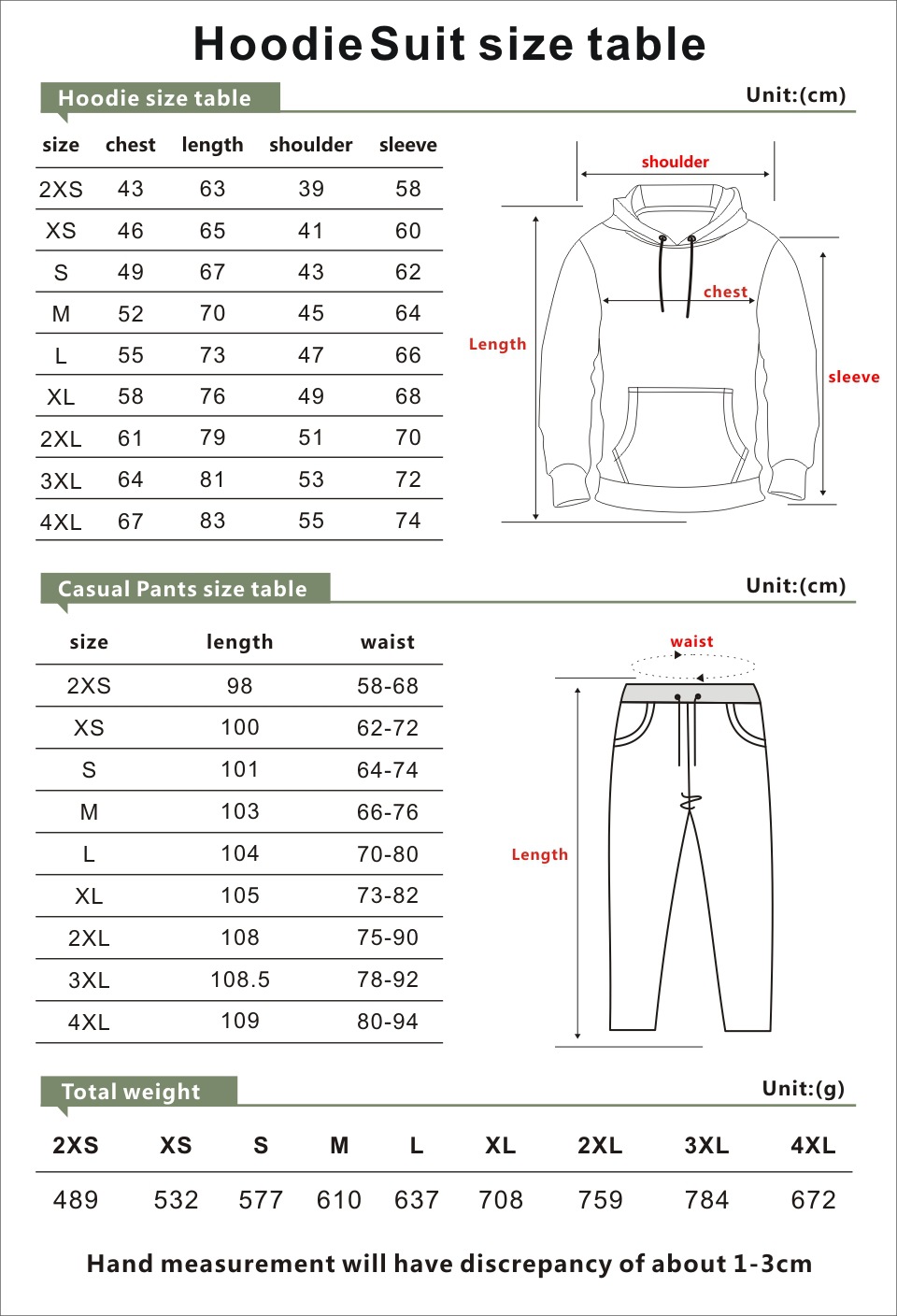 Title 1, Completo sportivo con felpa con cappuccio e leg...