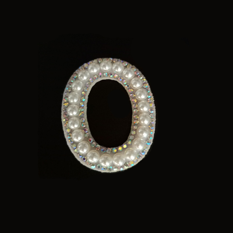 Pearl Letter Cloth Stickers Handmade Creative Twenty-Six English Cloth Stickers Foreign