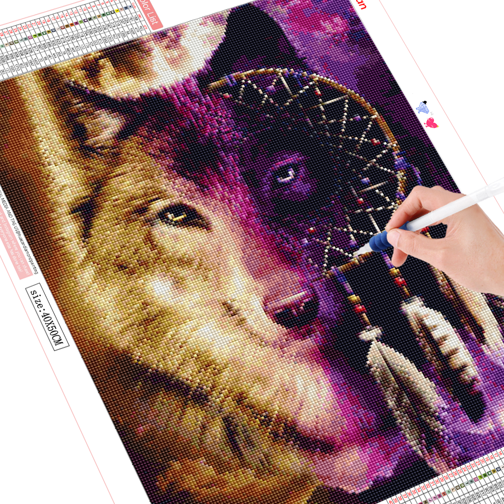 Diy Diamond Painting Full Square Or Round Wolf Diamond Painting