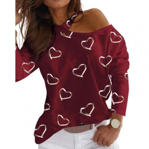 Long Sleeve Retro Geometric Print Casual Top T-shirt