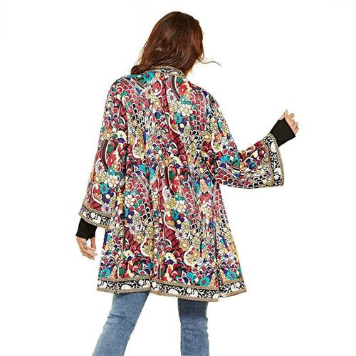 And Winter Cardigan Women'S Beach Long Sleevqe Printed Shirt