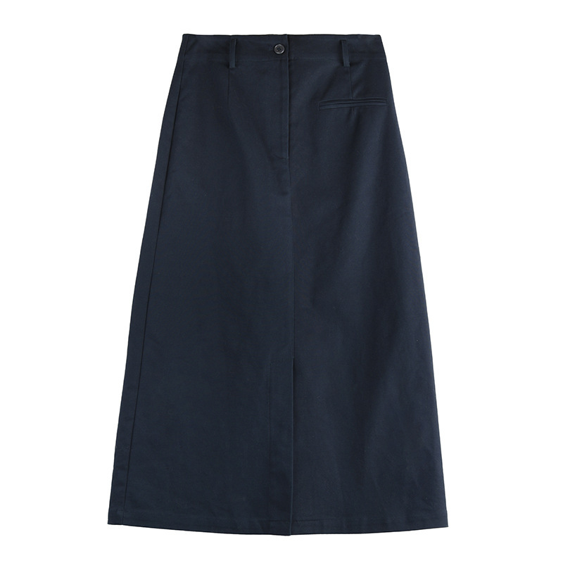 High Waist Hem Slit Skirt Summer New Style