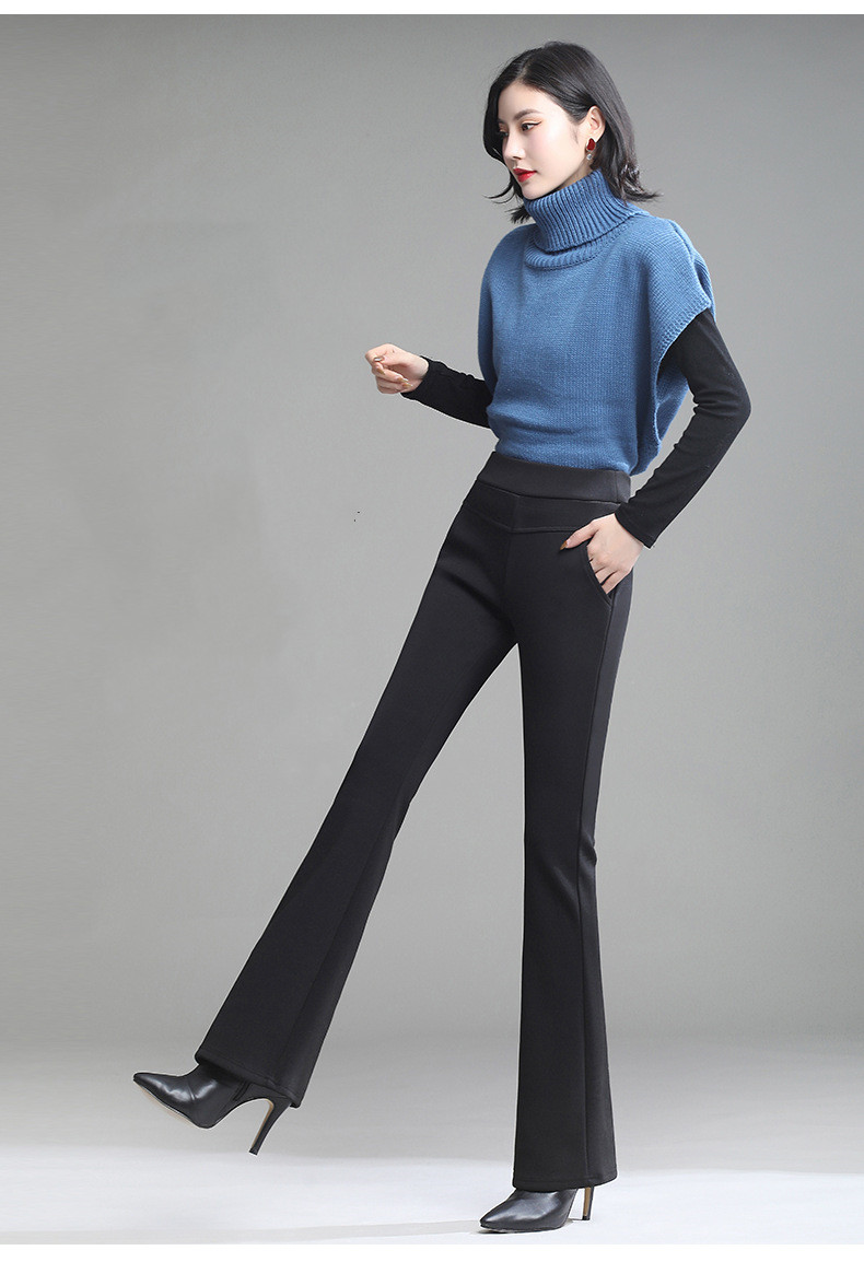 High Waist Large Size Wide-Leg Drape Professional Trousers