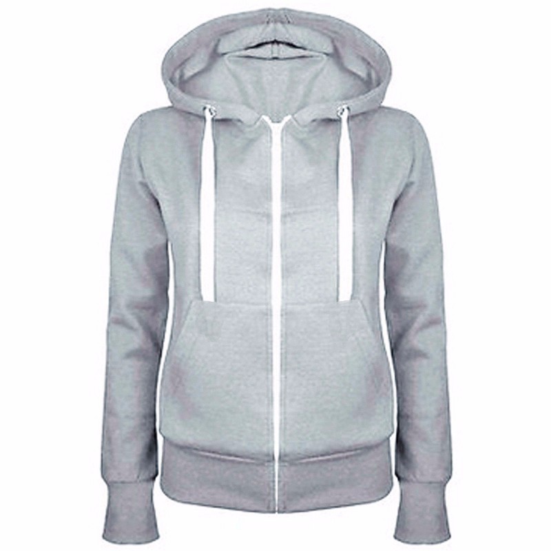 Men's Fashion Solid Color Hooded Zip Jacket