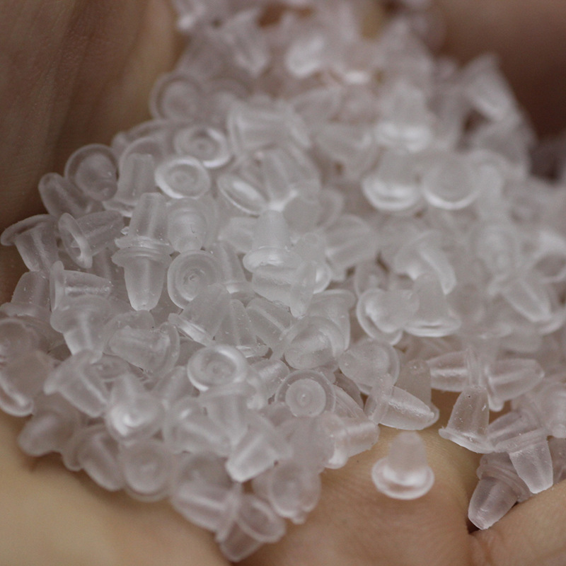 Bullet Head Transparent Plastic Earrings Ear Plugs