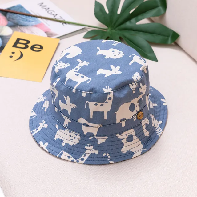 Summer Thin Boys Print Pattern Basin Hat Children Sunshade Fisherman Hat Baby Hat Girls Beach Big Brim Small Animals - Shop at LoveMi