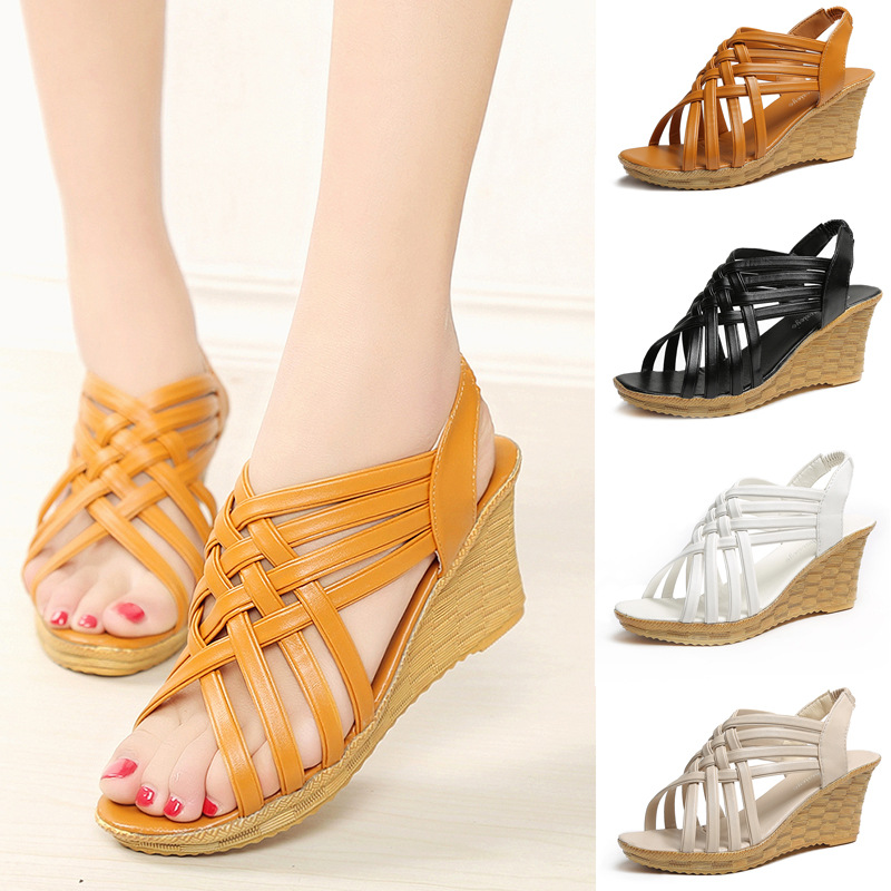 Beach Sandals And Slippers Hollow Cross Straps