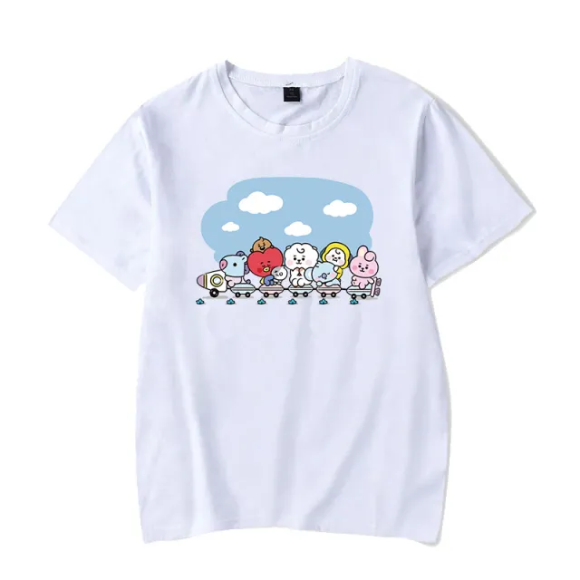 Short sleeved T Shirt Korean Version Of The Fashion Couple Jacket 3 Style L - Shop at LoveMi
