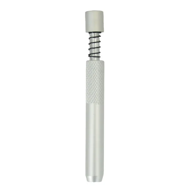 Aluminum Alloy Mini Pipe, Portable With Washable Spring Pipe, Smoking Accessories Silver - Shop at LoveMi