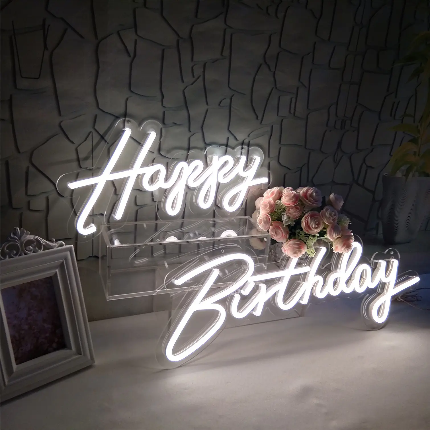 Happy Birthday Oh Baby Neon Lights Led