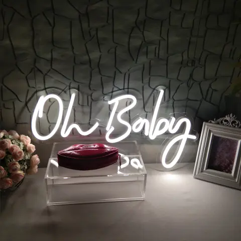 Happy Birthday Oh Baby Neon Lights Led Flex Sign