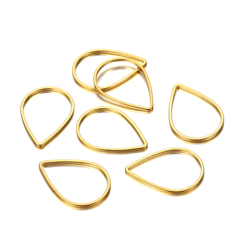 Drop Shaped Brass Blank Frame Mold Earrings Golden - Shop at LoveMi
