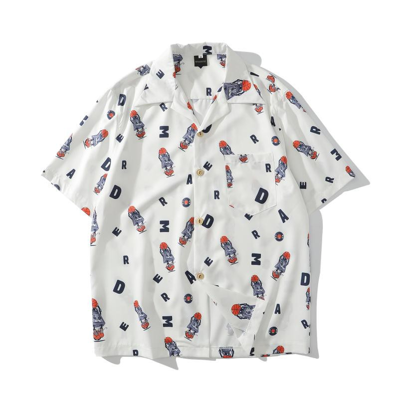 Vintage Cashew Flower Oil Painting Full Print Short-sleeved Shirt