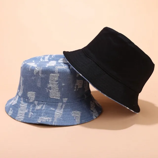 Neutral Hole Denim Fisherman Hat Light Blue - Shop at LoveMi