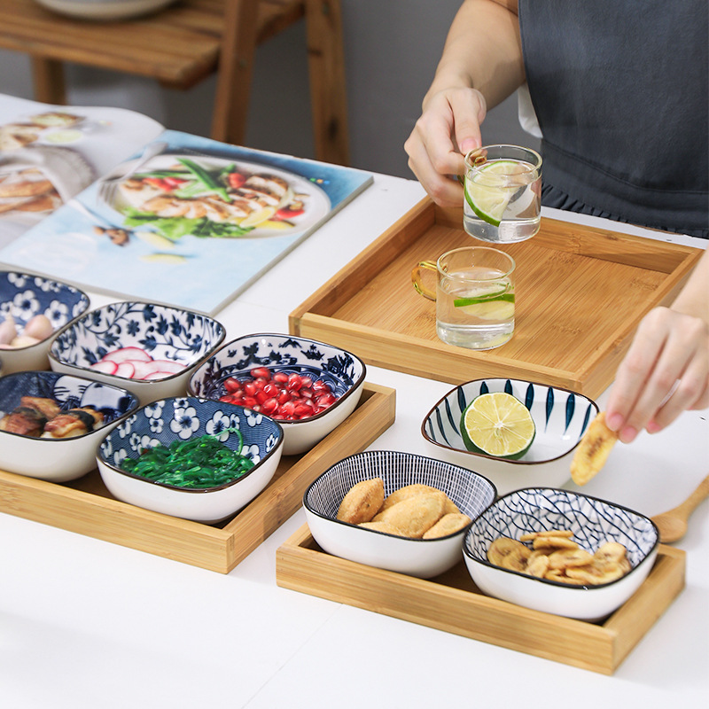 Title 9, Japanese Style Square Dessert Plate