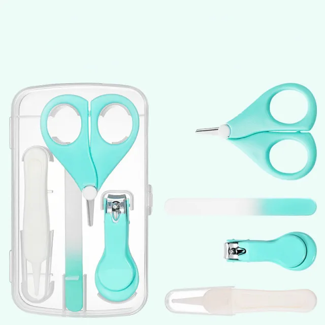 Baby Nail File Combination Set Baby Nail Clipper Four Piece Set Baby Safety Nail Clipper Green - Shop at LoveMi