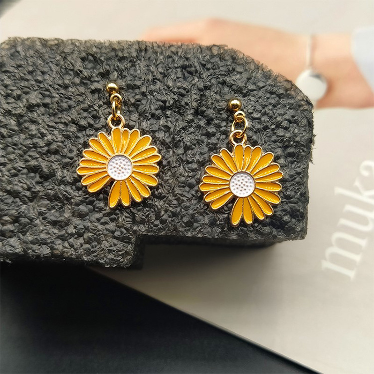 Sweet Wind Sunflower Earrings Women
