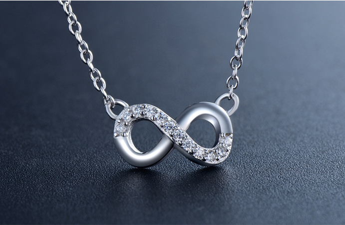 Unlimited Love Stud Earrings Simple Micro Inlay Light Luxury Couple Earrings