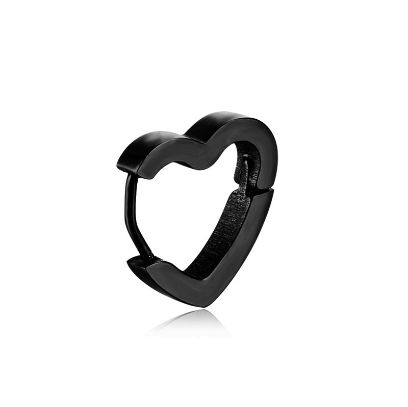 Geometric Love Heart Titanium Steel Earrings