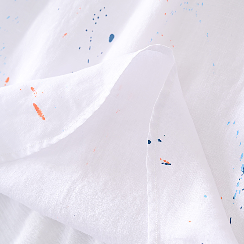 Men's Casual Linen Long-sleeved Shirt Art