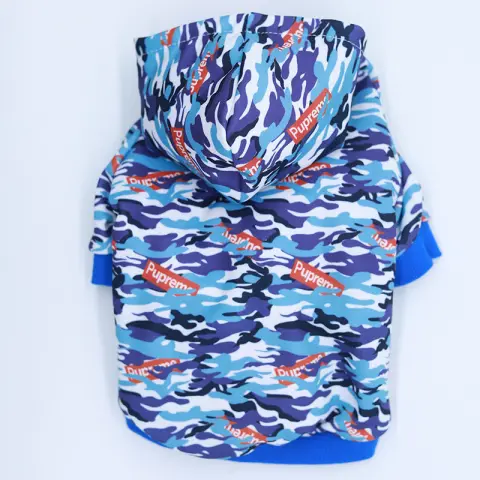 Camouflage Pet Hoodie with Print Pet Outfit