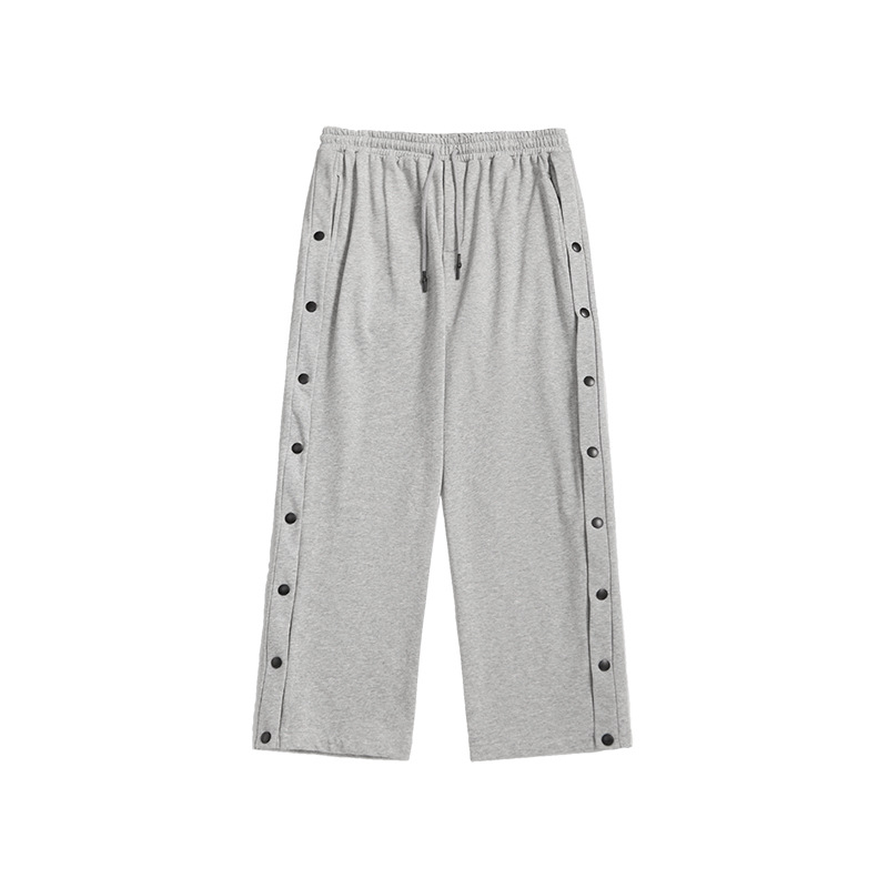 Retro Print Buttoned Men's Casual Trousers