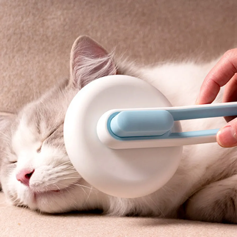 Pet Dog Hair Remover Cat Brush Grooming Tool Automatic Massage Comb Round Hair Brush For Cat Dog Pet Supplies – image 2