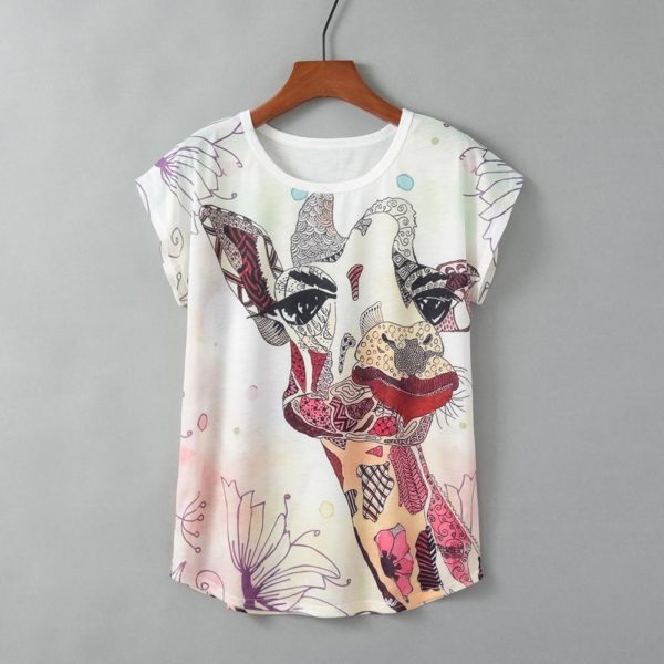 Title 11, Turtle Print Round Neck Short Sleeve Women