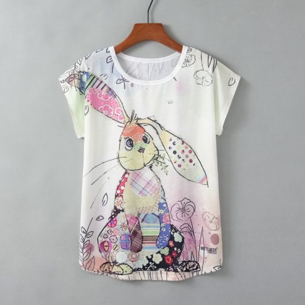 Title 15, Turtle Print Round Neck Short Sleeve Women