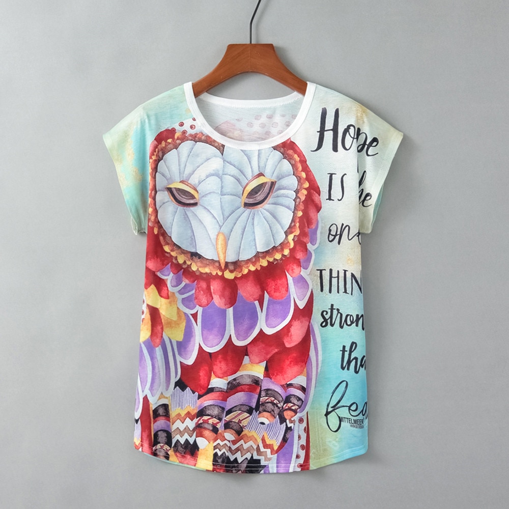 Title 16, Turtle Print Round Neck Short Sleeve Women