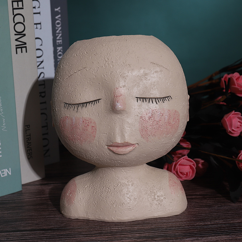 Title 1, Ins Creative Art Sculpture Doll Flower Pot