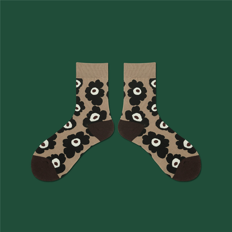 Pilling Socks Japanese Retro Plain Socks