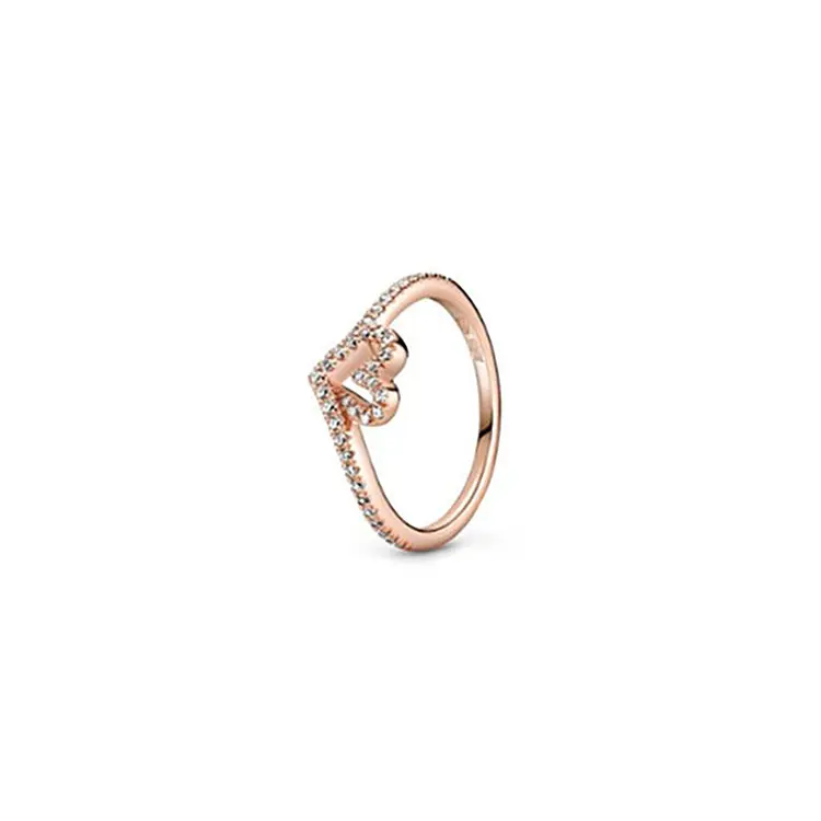 Sterling Silver Ring Rose Gold Solitaire Epoxy