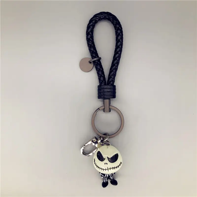 Skull Keychain Luminous Dark Black Personality Han Chao Car Key Pendant