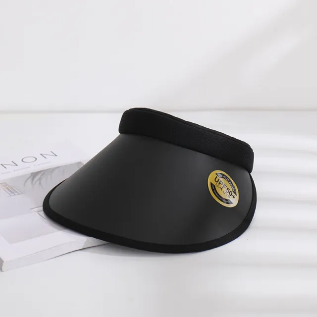 Sun Visor UV Anti ultraviolet Hollow Top Hat Sun Visor Sun Hat Black - Shop at LoveMi