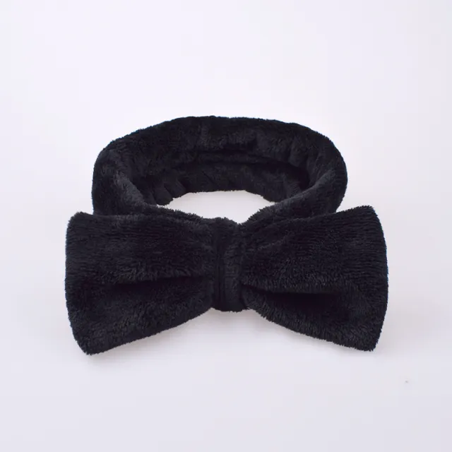 Coral velvet butterfly end hair band All Black - Shop at LoveMi