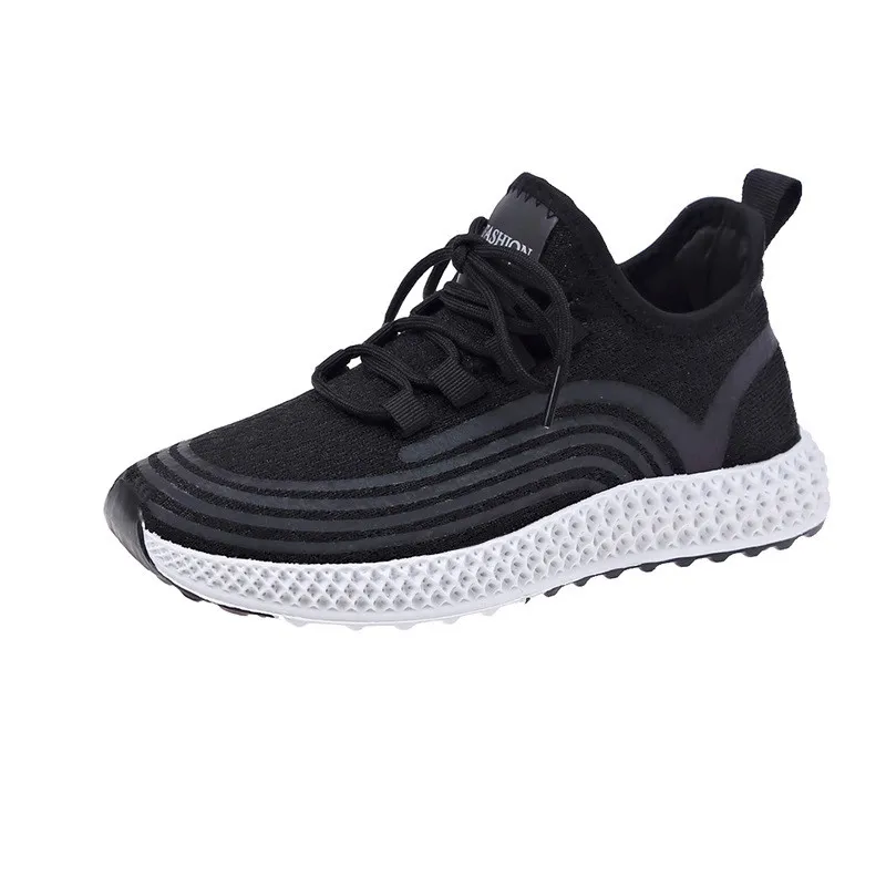 Fashion Casual Korean Student Running Sneakers - Black